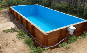Как оформить каркасный бассейн на даче + фото