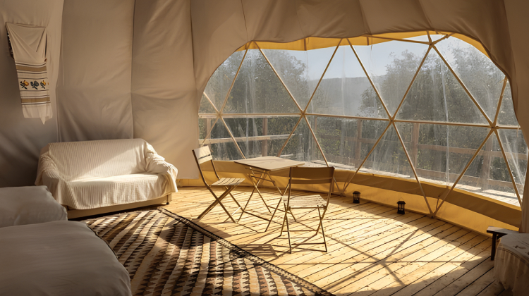 Фото геодезического купола в туризме